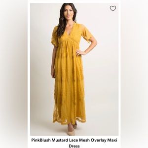 NWT Sz XL Mustard Lace Dress